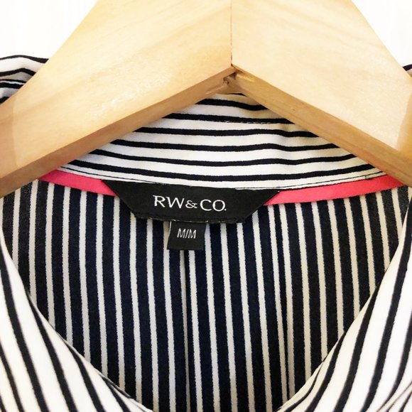 RW&CO Multi Striped Women's Button Up Shirt - Picture 4 of 7
